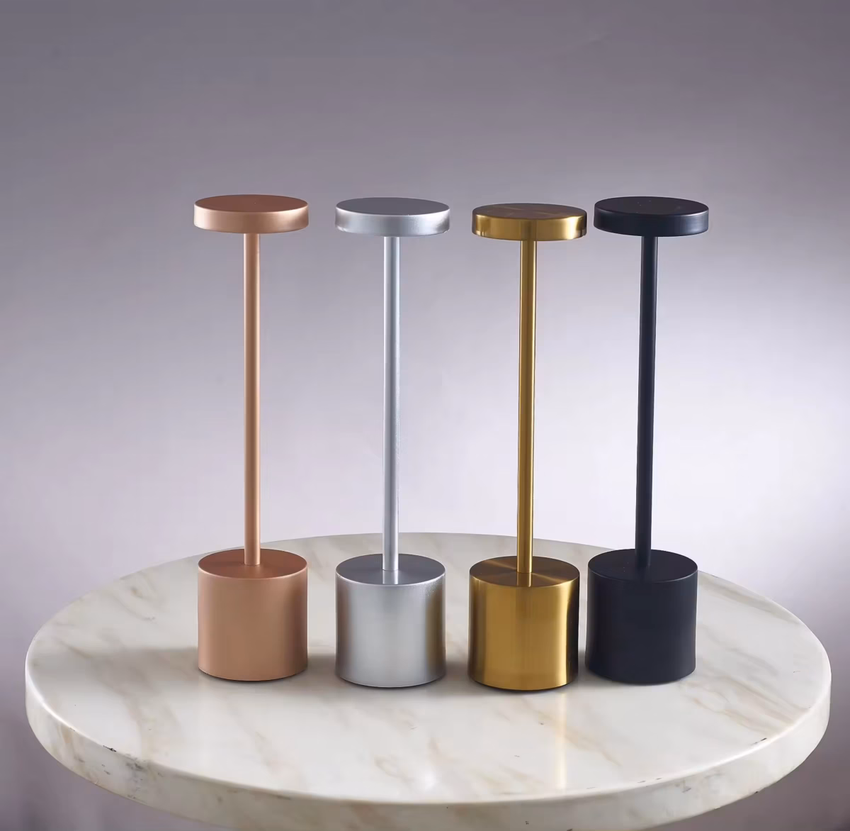 Rechargeable Metal Retro Desk Lamp Touch Dimming Night Light Portable Bedside Lamp Bar Hotel Restaurant Led Table Lamps